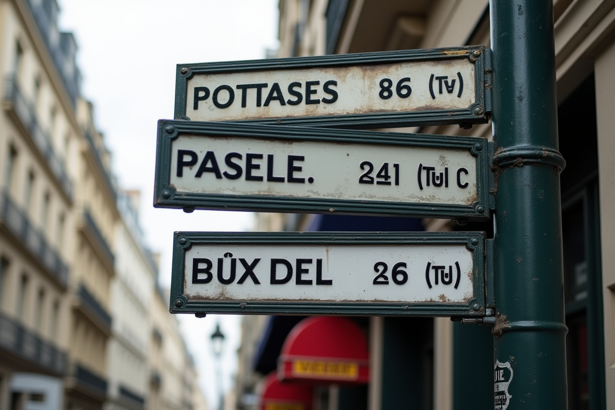 Zoom sur enseignes parisiennes avec codes postaux