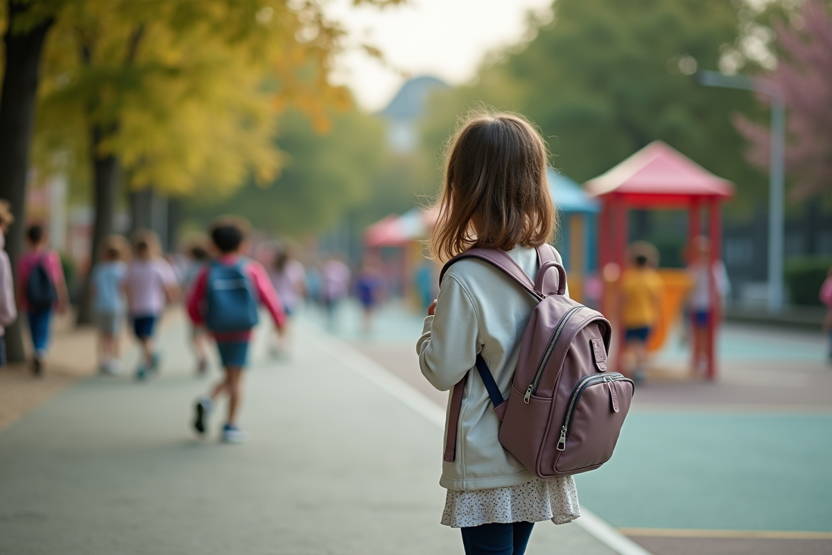 Fille hypersensible regardant l