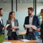 Collaboration positive : Quel impact sur votre succès professionnel ? Groupe de professionnels en réunion dans un bureau moderne