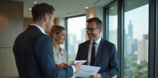 Promoteur immobilier : convaincre en 5 étapes simples ! Promoteur immobilier souriant avec plans en main